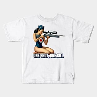 Sniper Girl Kids T-Shirt